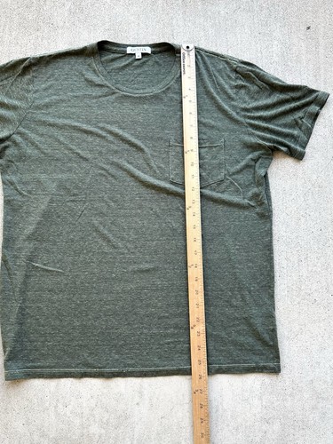Gustin T-Shirt Men's Washed Green Short Sleeve Crewneck Cotton Made In USA M - Picture 6 of 6