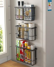 3 Piece Kitchen Cabinet Door Storage Box,Self Adhesive Wall Mounted Storage B...