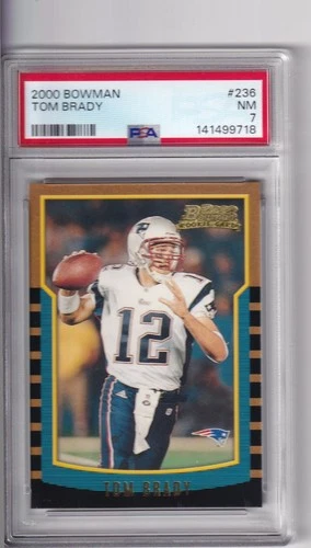 2000 Bowman Tom Brady RC PSA 7