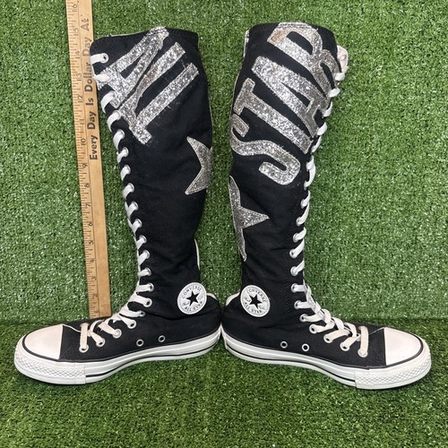 Converse All Star Chuck Taylor XX Rodilla Alta Brillo Negro Para Mujer Talla 6- Para Hombre’s 4 - Imagen 1 de 7
