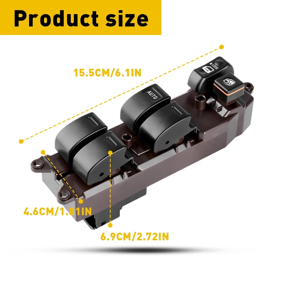 Electric Power Window Master Switch For 02-09 Toyota Camry Sienna 84820AA0701-5x - Image 2 of 4