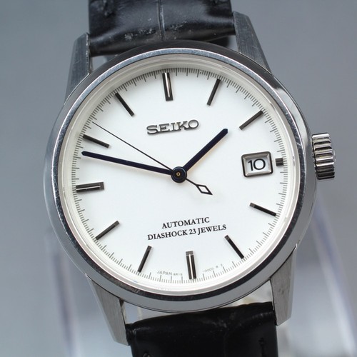 Near MINT SEIKO Spirit SCVS009 6R15-00B0 Date White Auto 37mm Men's Watch