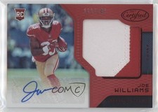 2017 Certified Freshman Fabric Signatures Mirror Red /249 Joe Williams Auto 2u3