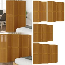 Raumteiler Paravent Sichtschutz Trennwand Braun Massivholz Paulownia vidaXL