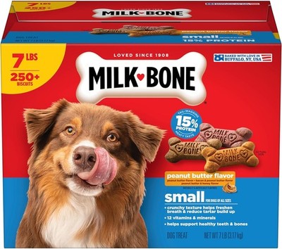 Peanut Butter Flavor Naturally & Artificially Flavored Dog Biscuits,7 lbs