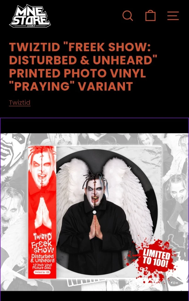 FREEK SHOW DISTURBED AND UNHEARD PRAYING Limited To 100 Vinyl RARE ICP madrox - Image 4 of 4