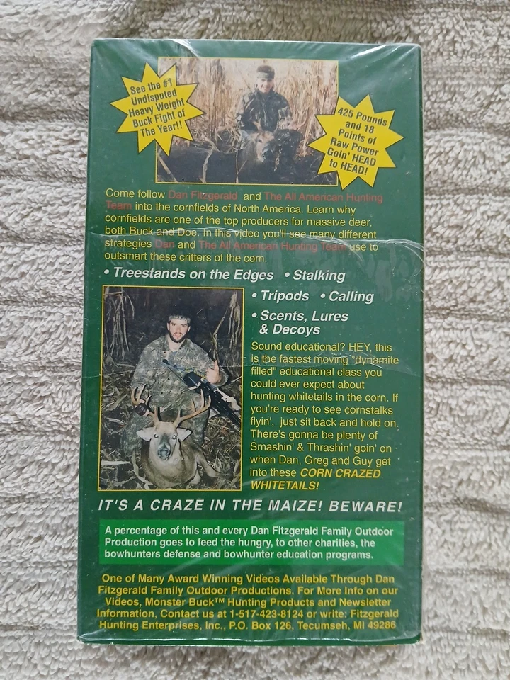 Dan Fitzgerald Family Outdoor Production Corn Crazed Whitetails VHS - Image 2 of 4