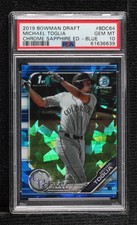 2019 Bowman Chrome Draft Sapphire Edition Blue 24/99 Michael Toglia PSA 10 02le
