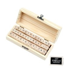 42 Pcs Letter Stamps, Rubber Stamps Alphabet Stamps, Wooden Stamps Number