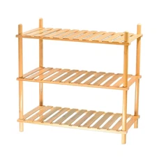 Expandable 3-Tier Bamboo Bathroom Shelf - 150LBS Heavy-Duty, Tool-Free Assemb...