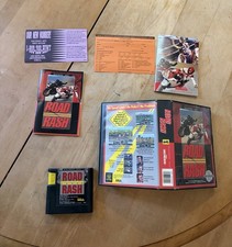 Road Rash (Sega Genesis, 1991) In Case With Manual & Poster & Inserts