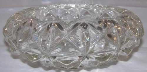 Vintage FOSTORIA AMERICAN Glass Clear Cupped in Bowl Tidbit RARE Missing Handle