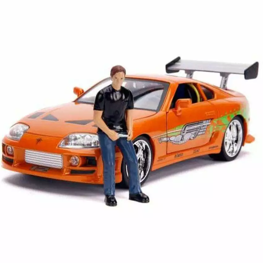 Fast & Furious 1995 Toyota Supra 1:18 Scale Diecast Model Car Orange with  Brian