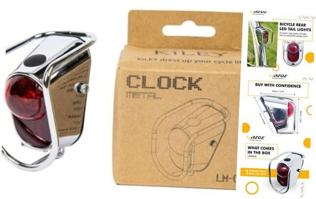 Bike LED Tail Light, Vintage Rear Light with Chrome Look - Classic Tour