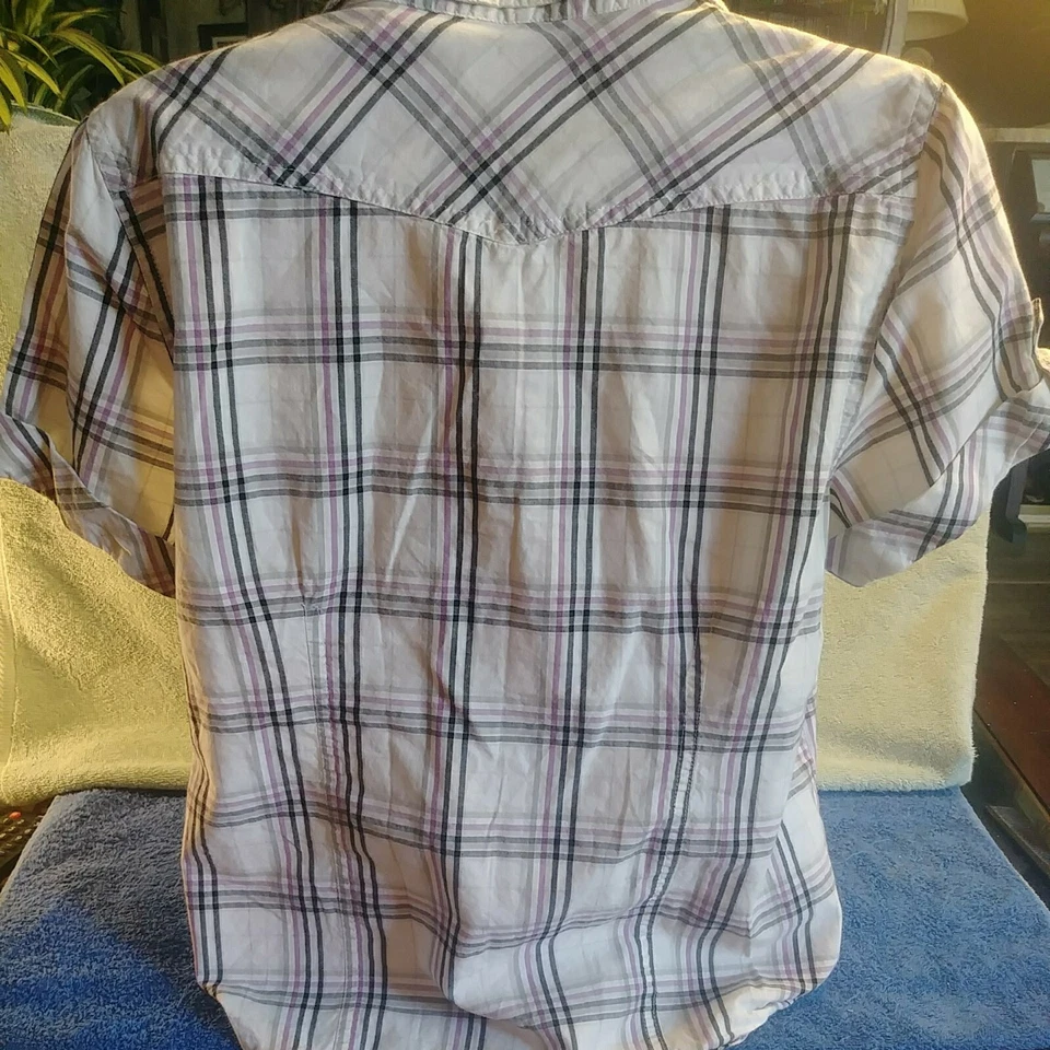 Blusa a cuadros Liz&co para mujer talla PL Foto 4 de 4