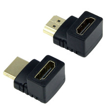 2x 90 270 Degree Right Angle Male to Female Adapter Connector for HDMI TV Cable