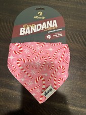 Dog Bandana Reversible Collar Christmas Candy, Canes Doghaus Whimsy Medium