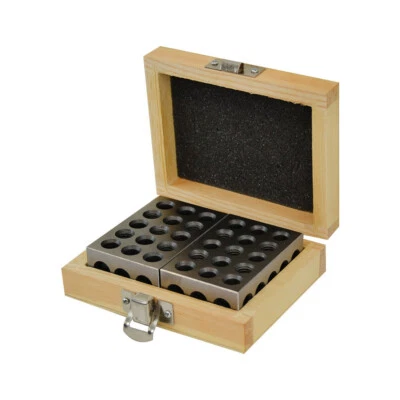 2 PC Precision Blocks 1-2-3 Metal Blocks 23 Holes Milling Drilling Machine Tool