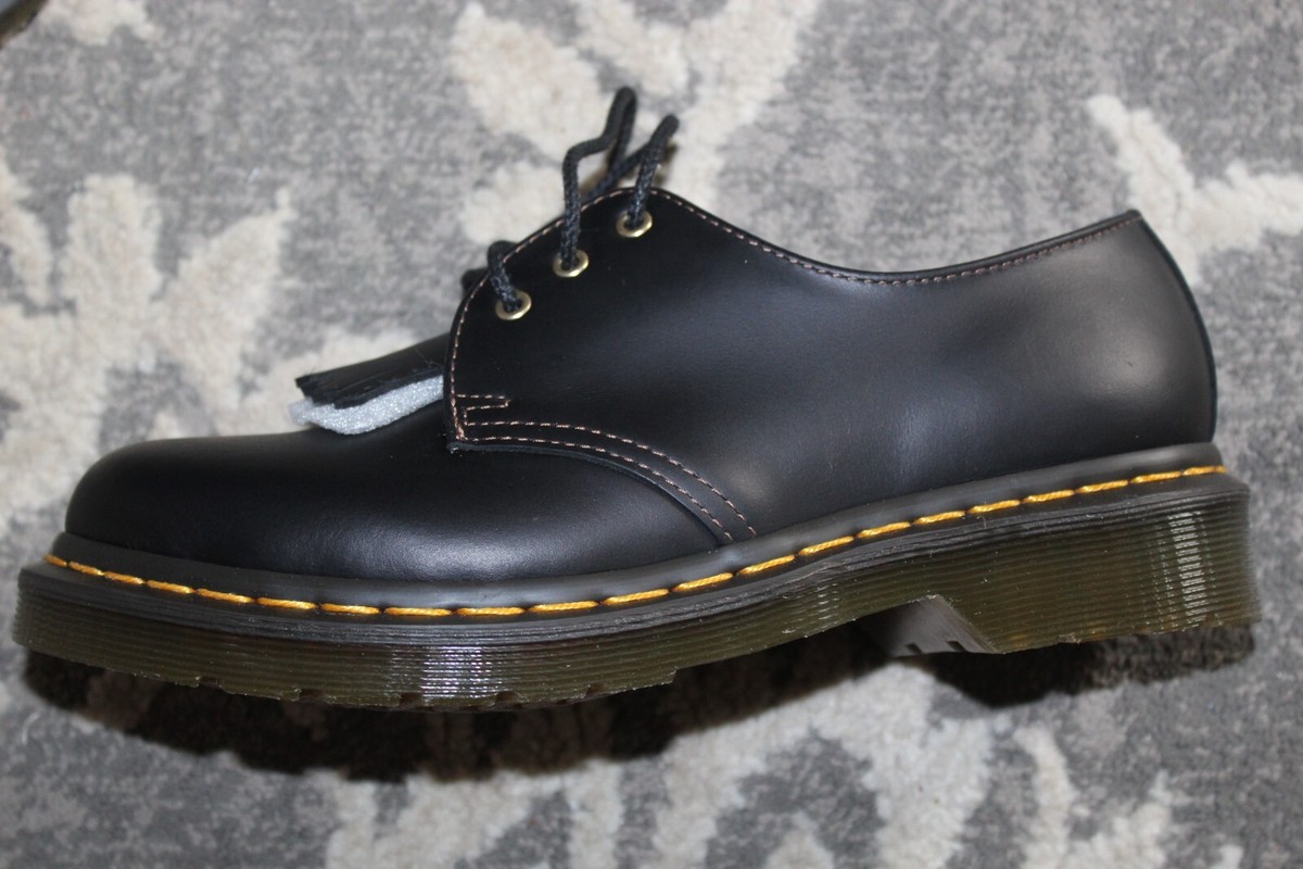 Dr. Martens 1461 Leather Oxford Tassel Shoes Black Womens Size 7