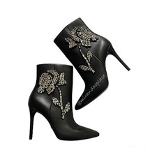 NEW Michael Kors Viera Size 7M Black Leather Women Booties MSRP 325