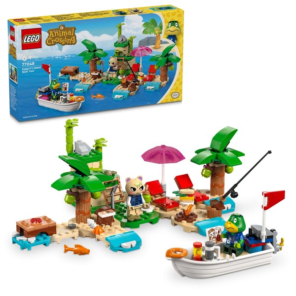 Lego 77048 Animal Crossing KäPtens Insel-Bootstour, Figuren Huschke Und KäPten-image