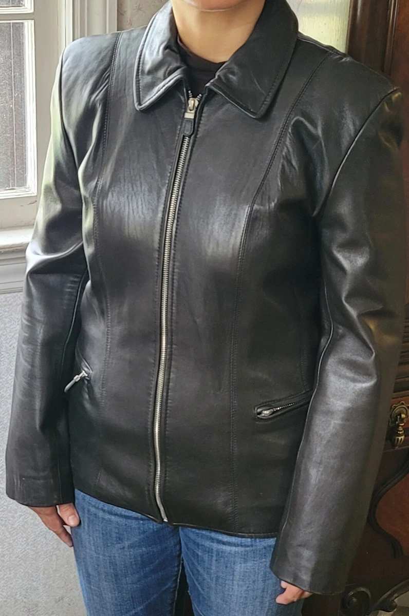 Vintage Ann Taylor Made in USA Soft Black 100 Leather Jacket