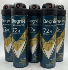 3PK ~ Degree Motionsense SPORT DEFENSE Antiperspirant Deodorant Dry Spray~ READ