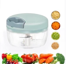 Manual Food Chopper Powerful Hand Crank Vegetable Chopper Compact