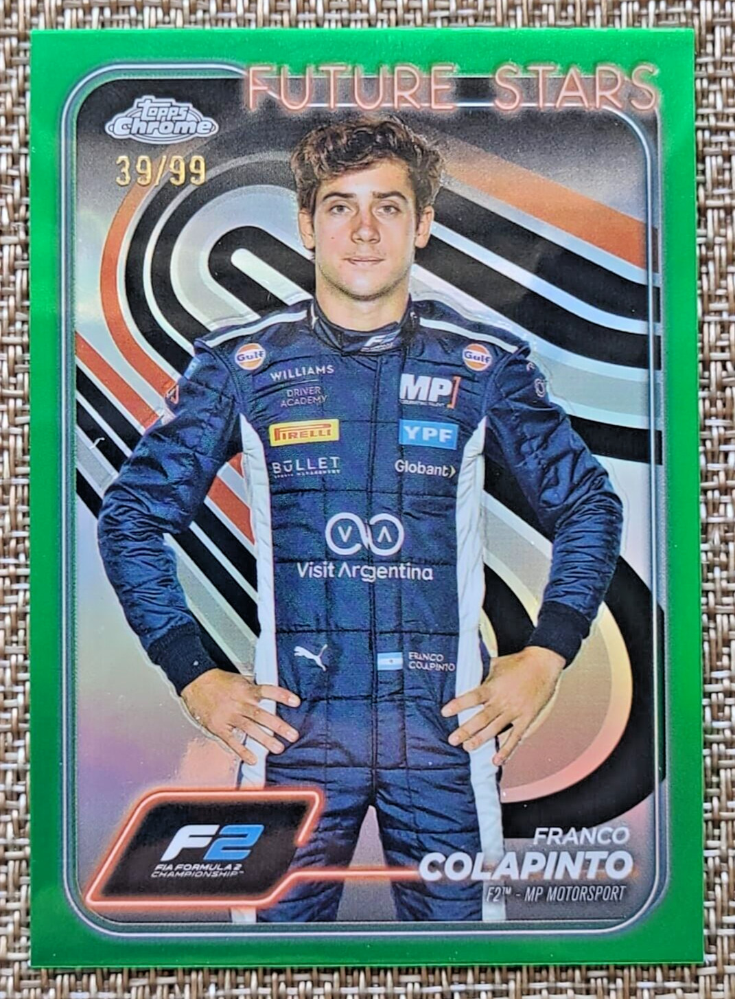 2024 Topps Chrome Formula 1 F1 Franco Colapinto Green 39/99 #24 RC