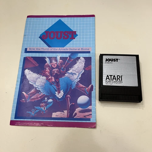 JOUST Atari 400/800/XL/XE, 1983 Game Cartridge and Manual