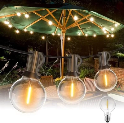 Chaîne Lumineuse Lumières D'Extérieur 15M 24V Imperméable Jardin Fête Mariage - Photo 1/4