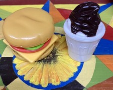 Vtg McDonalds Play Food Fun For Tikes Drive Thru CHEESEBURGER SUNDAE CDI McD-683