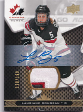 2018-19 U D Team Canada Juniors Premium Swatch Auto #55 Lauriane Rougeau 120/199
