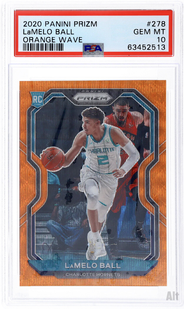 Lamelo Ball 2020 Prizm 278 Orange Wave /60 PSA 10
