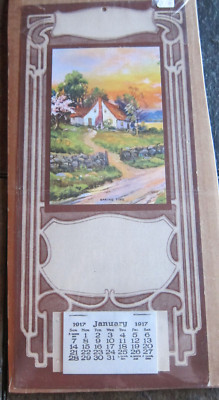 1917 CALENDAR SPRING TIME Country Cottage