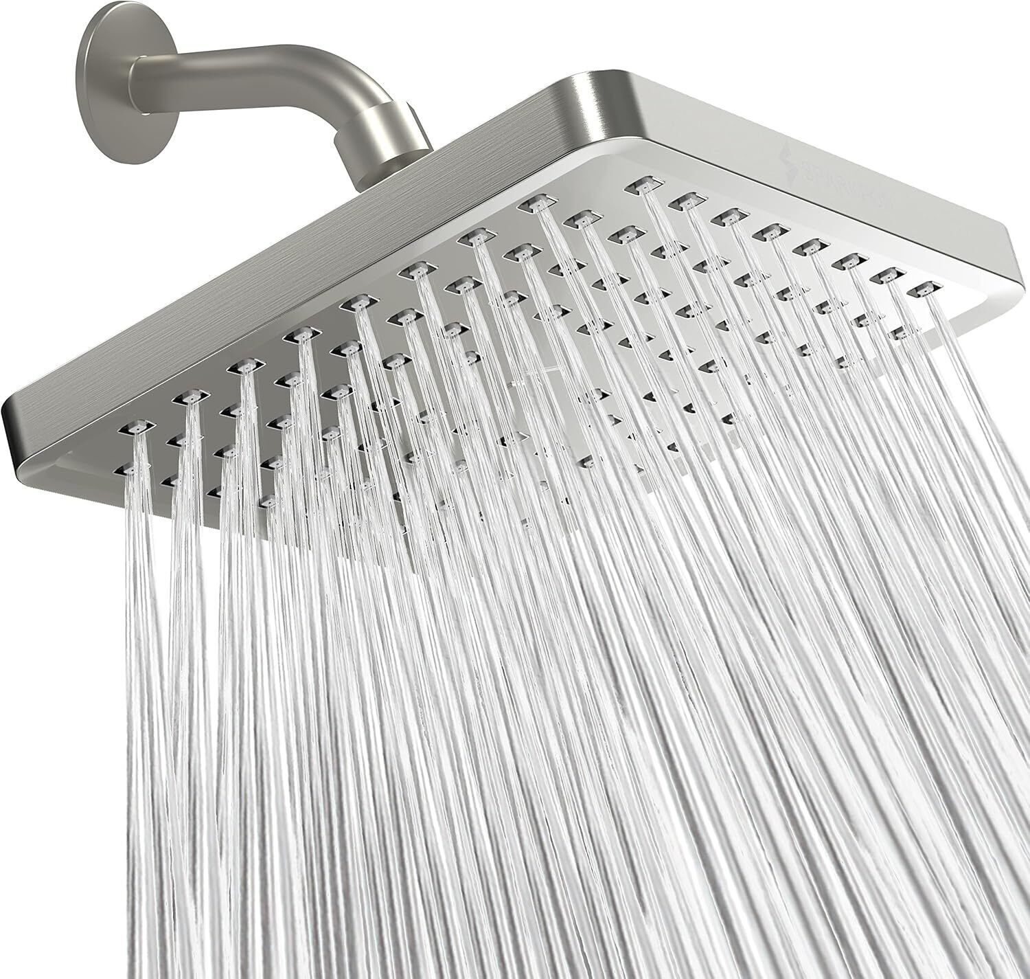 Shower Head (Elegant Brushed Nickel, 8 Inch Square)