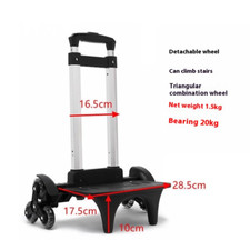 Carrello Arrampicata Scale Portatile Piccolo Carrello Pieghevole Alluminio Carrello Auto