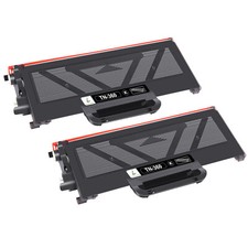2 Packs TN360 Toner Cartridge For Brother HL-2140 HL-2170W MFC-7340 MFC-7840W