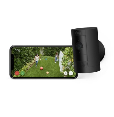Ring Outdoor Kamera Akku (Stick Up Cam) HD Überwachungskamera 1080p Video Schwarz