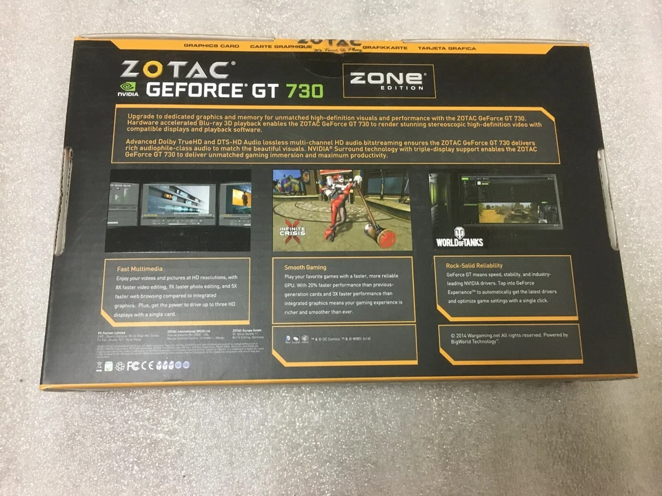 NEW ZOTAC NVIDIA GEFORCE GT 730 ZONE EDITION 1GB 64BIT DDR3 CARD - Low Profile - Image 2 of 4