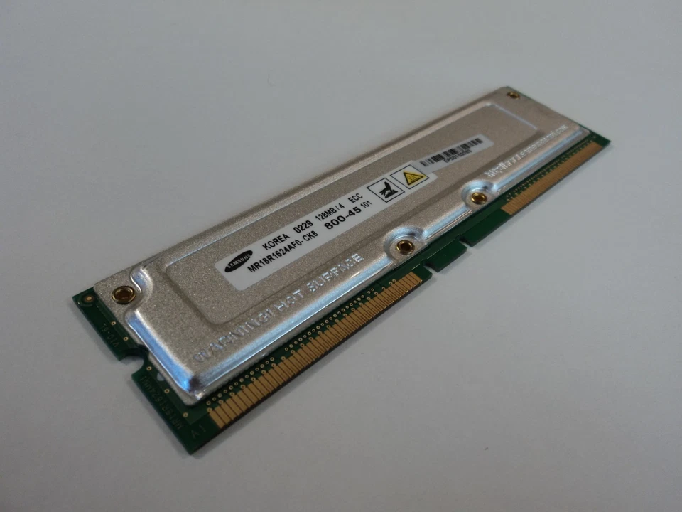 Samsung RAM Memory Module 128MB PC800 800MHz RDRAM RIMM MR18R1624AF0-CK8 - Image 2 of 4