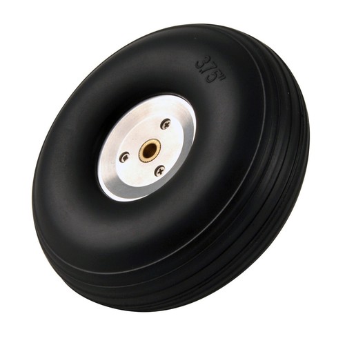 1 pair 3.75"/95.25mm Rubber Wheel Tire Aluminum Hub for RC Model Airplane - Picture 5 of 8
