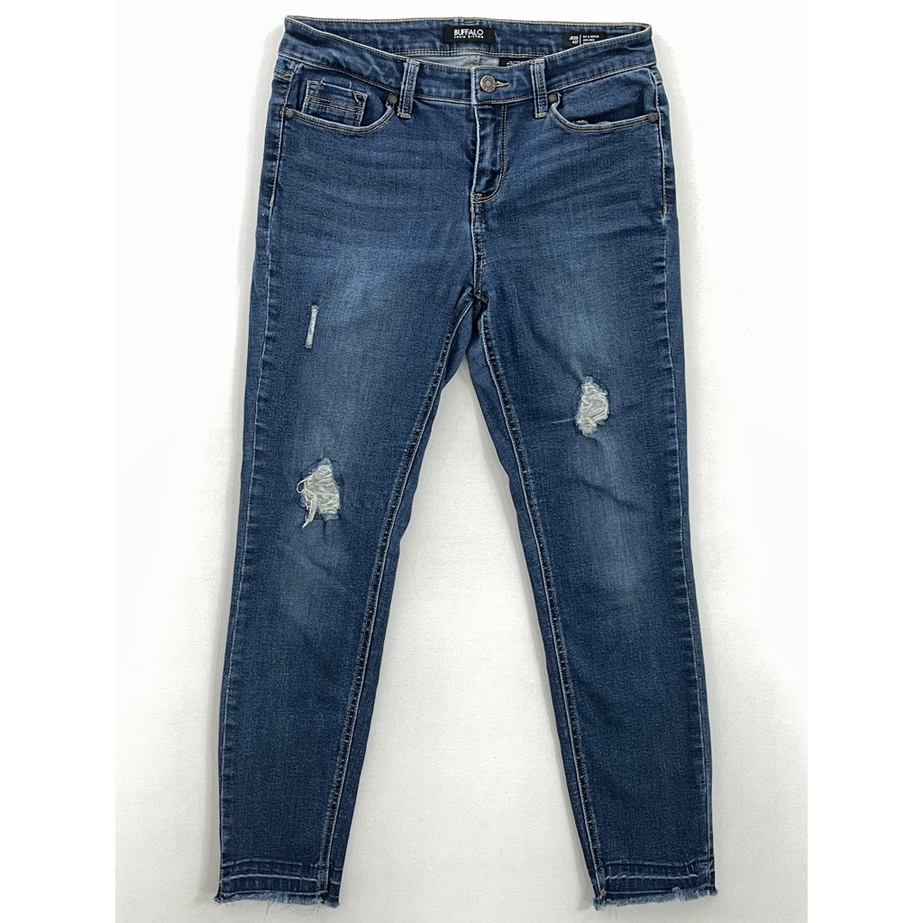 Buffalo David Bitton Women’s Jess Rip & Repair Jeans – Stretch Skinny Denim With Edge Details - View #6