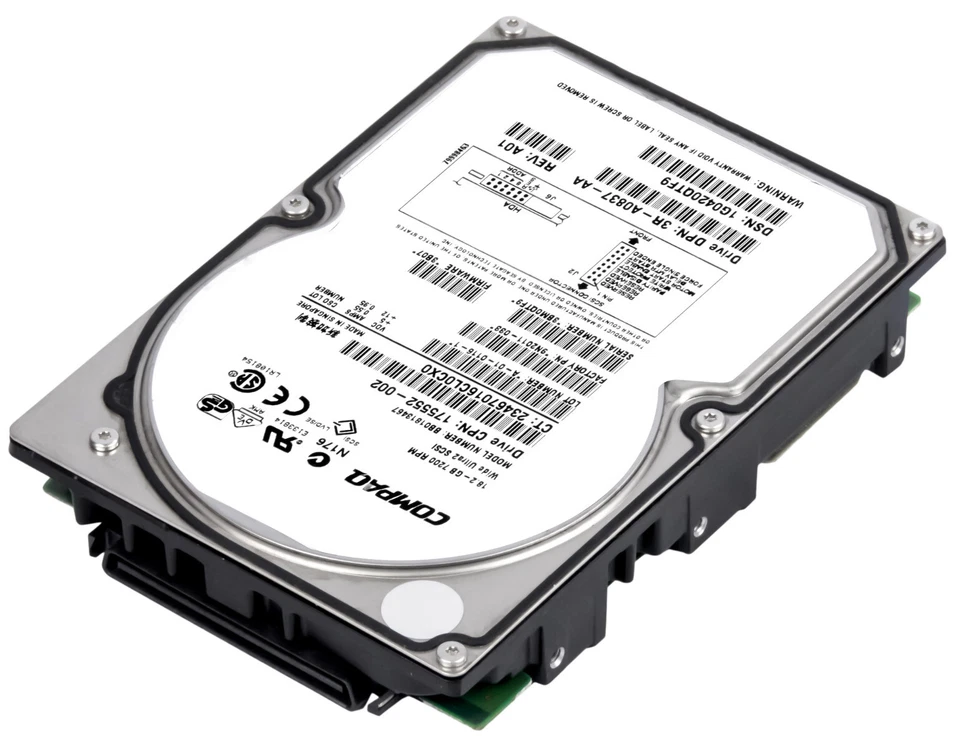 Hard Drive Compaq 175552-002 BB01813467 18.2GB 7.2K SCSI 80PIN 3.5'' - Image 2 of 3