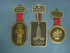 PLAQUE MÉTAL DES Jeux olympiques russes de Moscou 1980 EUR 52,74