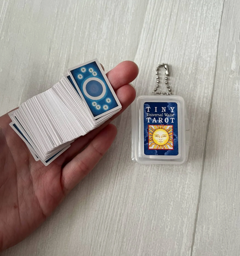 Tiny Rider Waite Original Tarot Deck of 78 Cards Keychain Classic