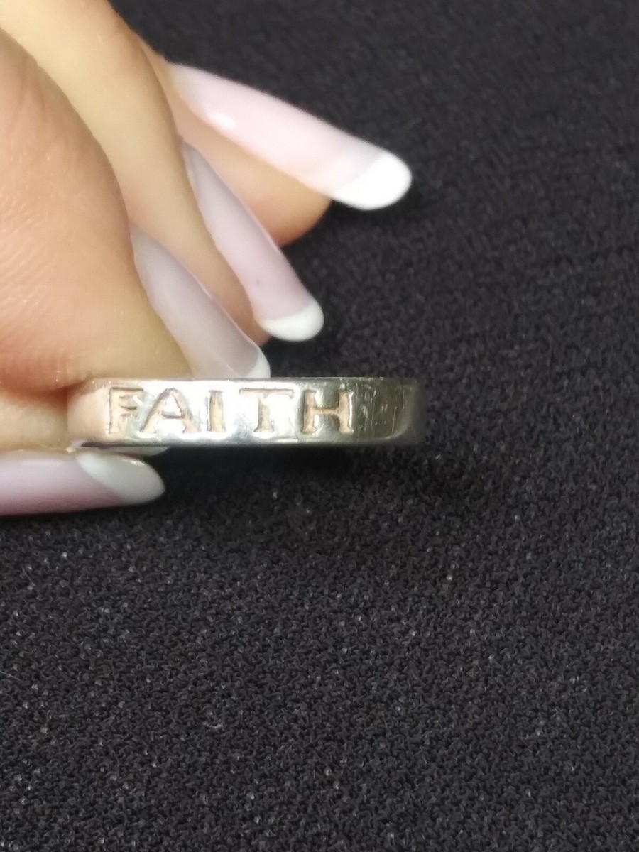 ☆nff☆ silver925 faith ringsilver nff1 STERLING SILVER 925 VTG.DESIGNER