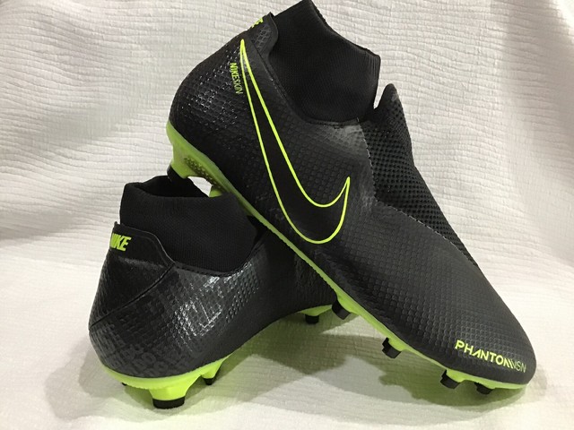 New Nike Soccer Cleats PHANTOM VSN Ghost Laces Size 9 Black/Neon | eBay