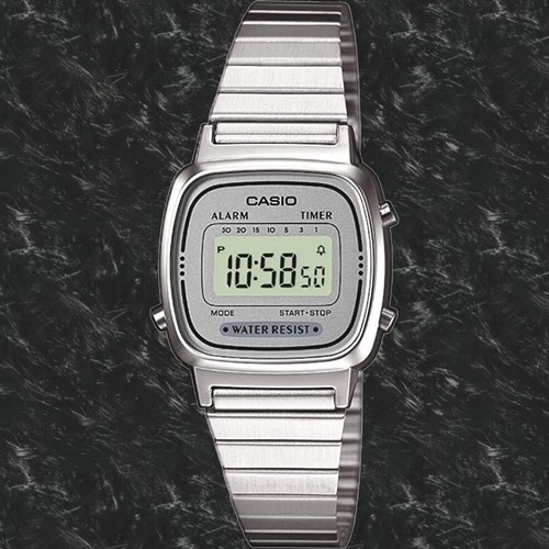 Casio Ladies LA670WA-7D Steel Watch 