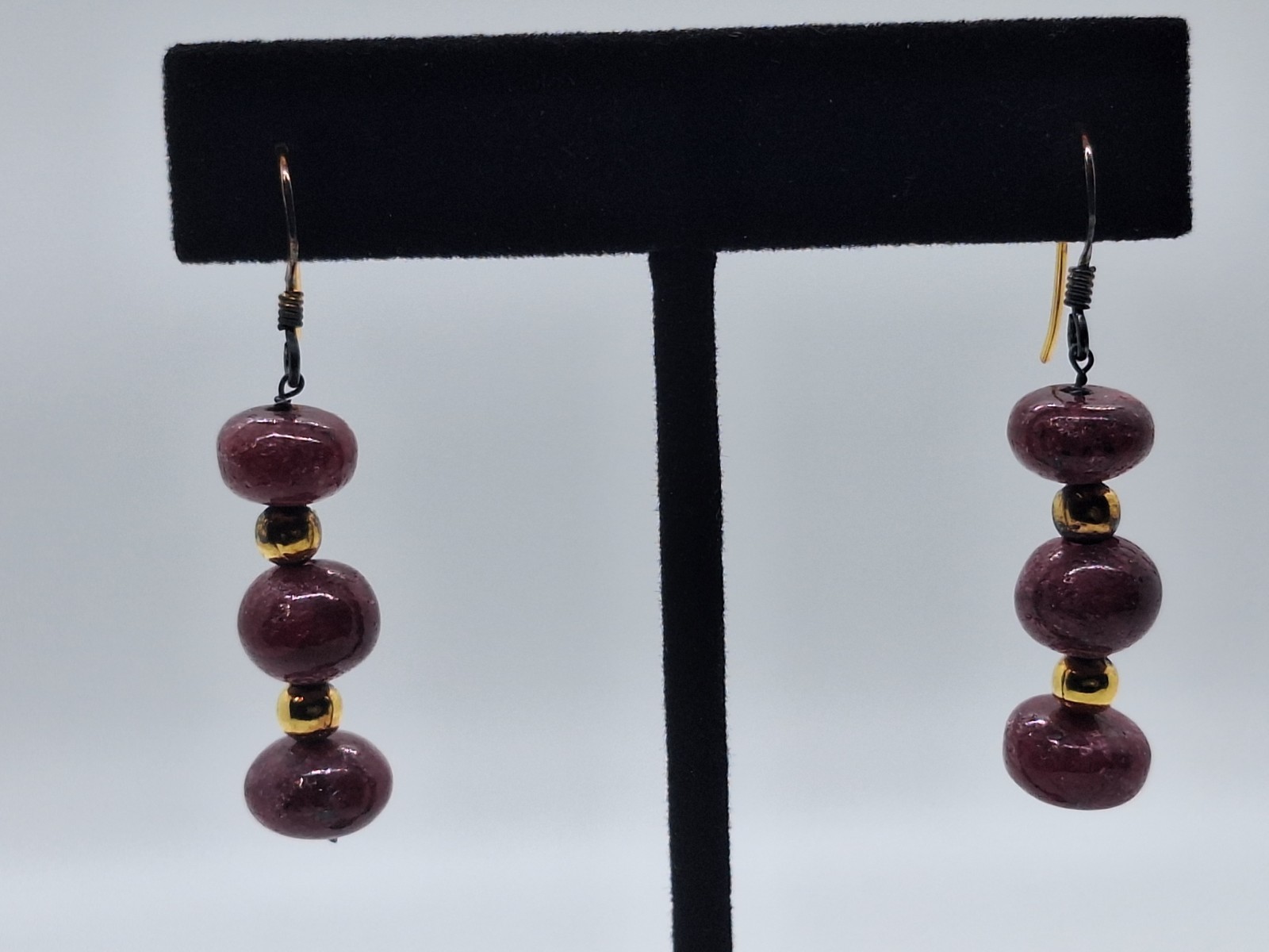 Stauer Romantica Ruby Earrings Dangle Pierced 246… - image 3